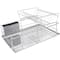 MegaChef 15.5" Stainless Iron Dish Rack with Shelf